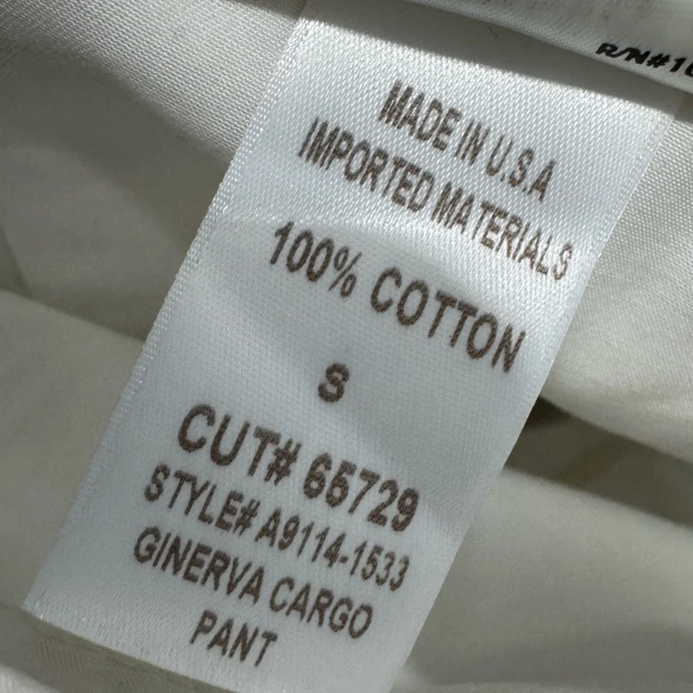 Agolde Ginerva Cargo Pants Cotton White Women’s Small - Picture 7 of 7